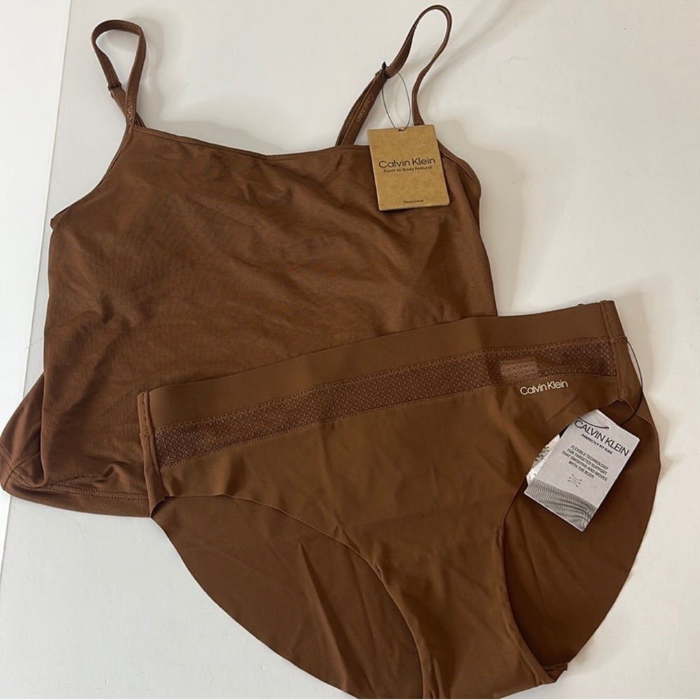 Calvin Klein Form to Body Natural Camisole and matching panties. XS / Small